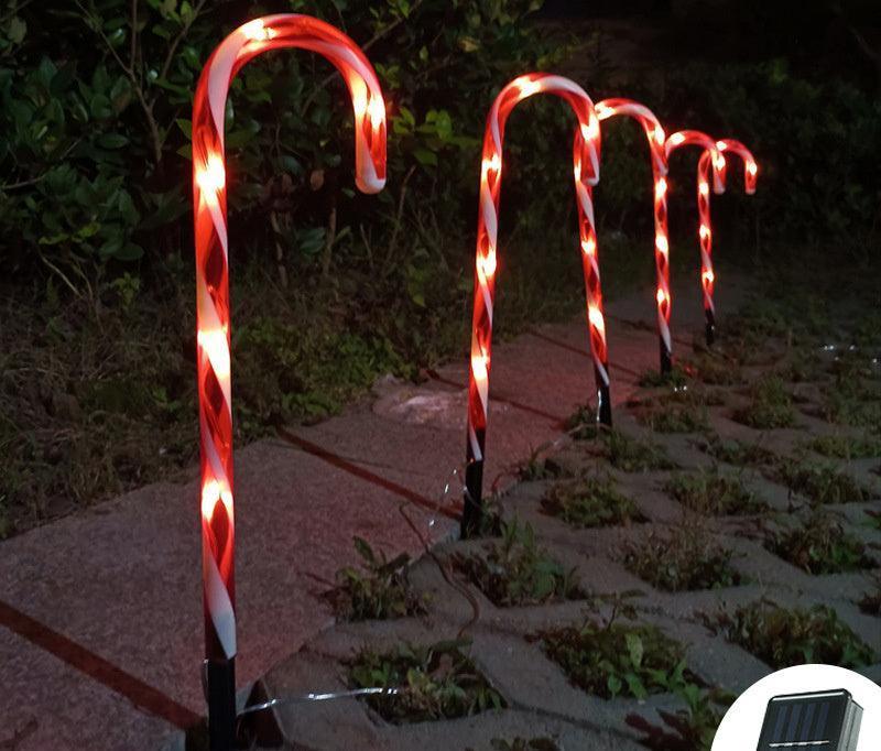 Solar Powered Cane String Lights Christmas Home Decor - Unik Store