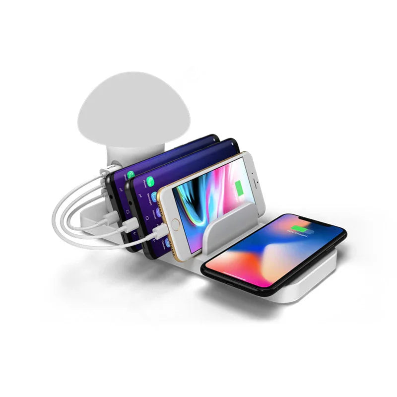 Port Fast Charging Charger Desk Lamp | Wireless - Electronics > Power | Bluetooth fast-charging (View 2)