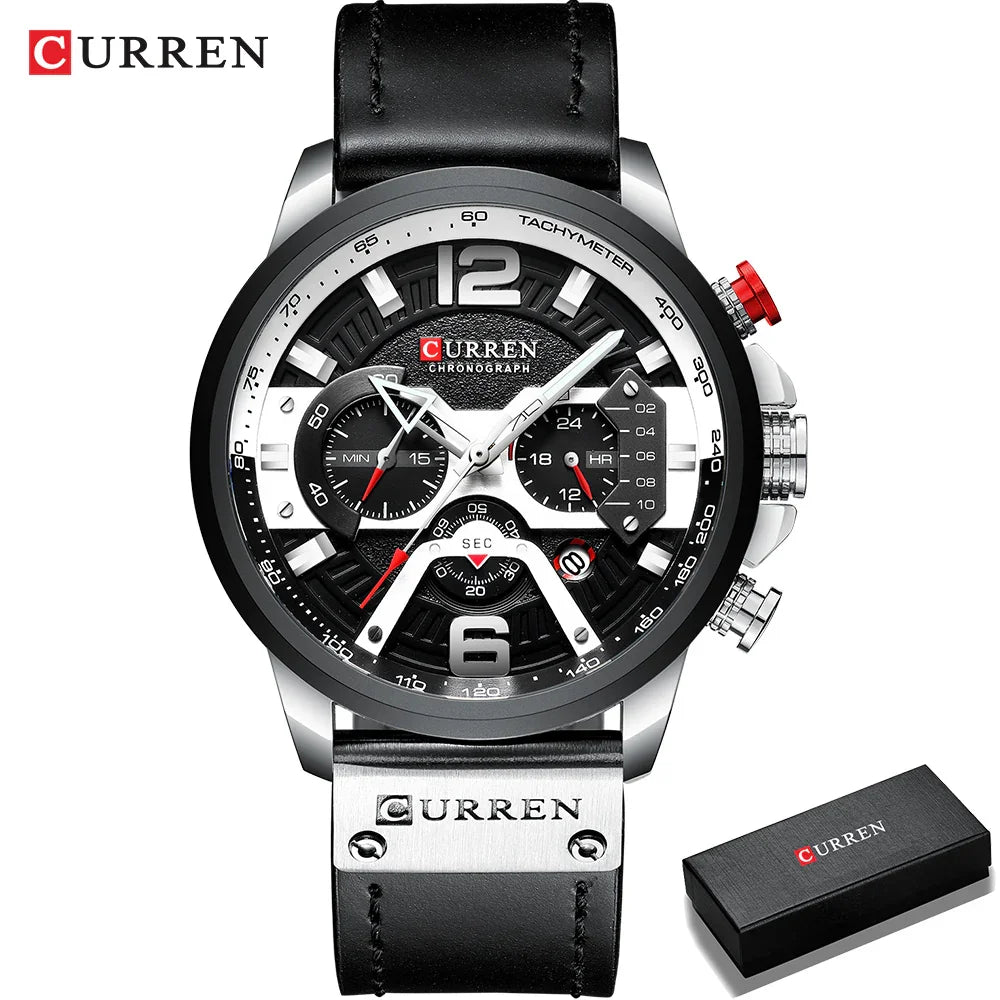 Curren Mens Watch Chronograph Box | Bundle Series - Japanese Black Formal Wear | Curren Elegant (View 10)