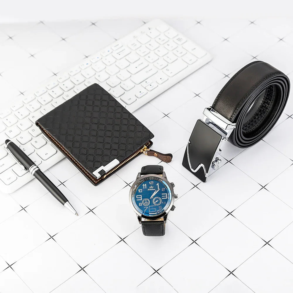 Boutique Gift Set Belt Wallet Quartz Watch Pen - Apparel & Accessories > Clothing Accessories | Black Boutique (View 4)