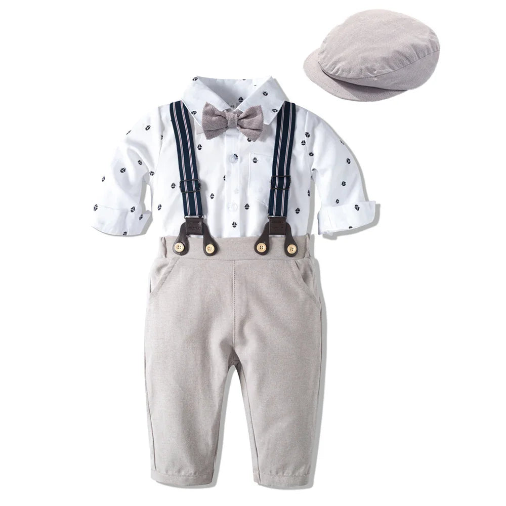 Autumn Long Sleeve Khaki Suit Infant Clothing Boys - 0 | autumn khaki