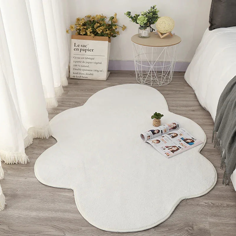 Cute Cloud Floor Mat Bedside Photo Carpet | White - 0 | Christmas Cute (View 2)