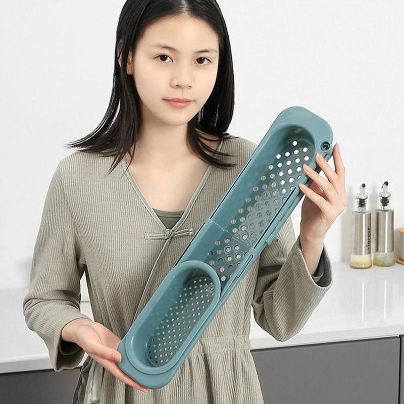 Telescopic Sink Rack Soap Sponge Holder Kitchen Sinks - Home & Garden > Storage & Organization | Christmas Decorative (View 3)