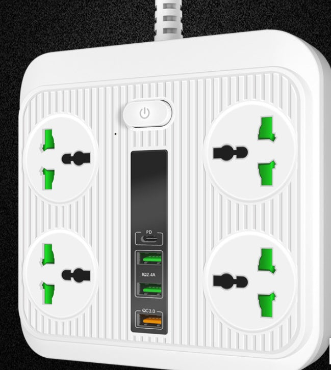 Multi-Outlet Power Strip with USB & Fast Charging