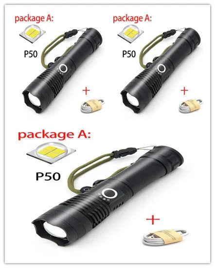 Usb Charging Zoom P50 Flashlight | Holder Adapter - Home & Garden > Lighting | Accessory Elegant (View 17)