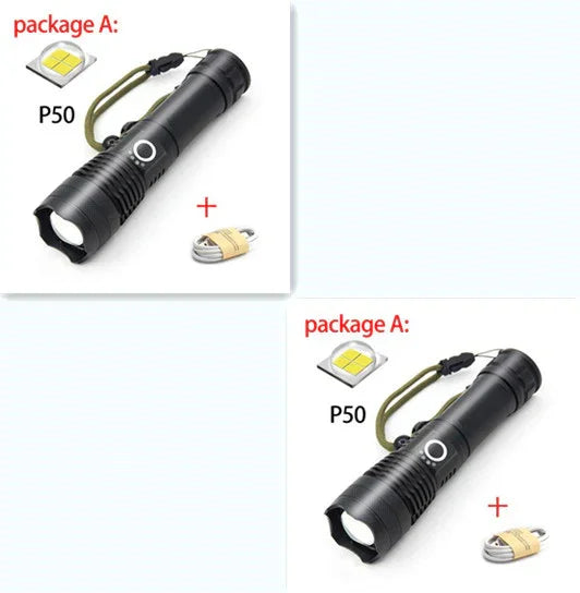 Usb Charging Zoom P50 Flashlight | Holder Adapter - Home & Garden > Lighting | Accessory Elegant (View 14)
