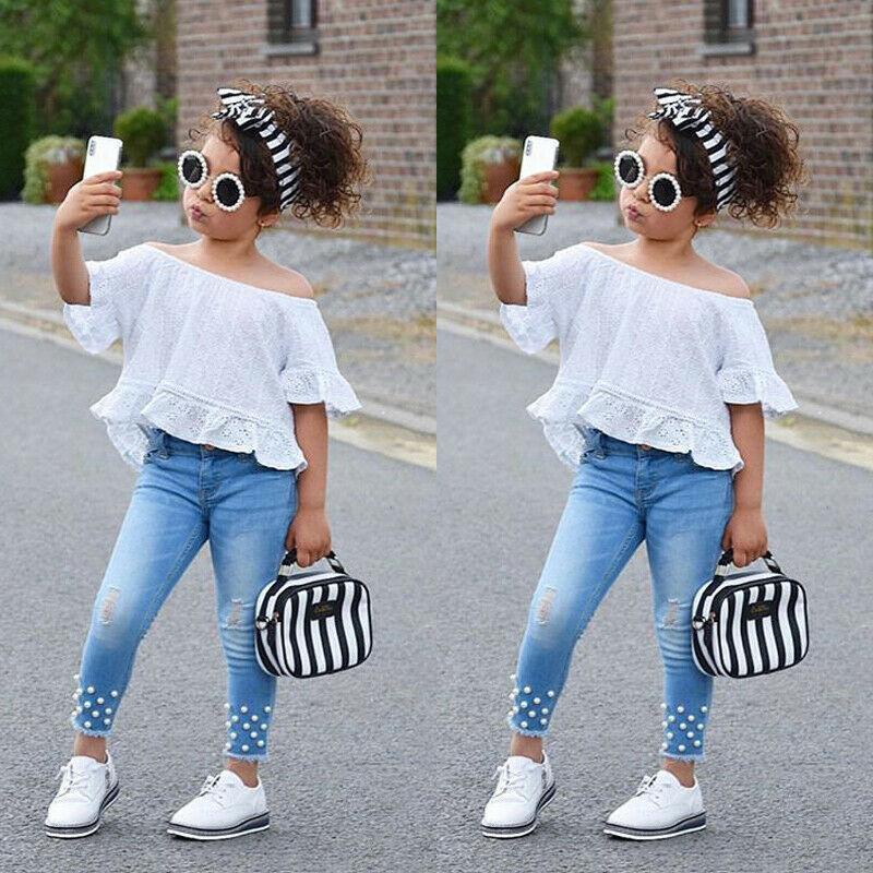 Shirt Shorts Girls Girl Kids Clothes Baby Set Children - 0 | Girls Shirt (View 3)