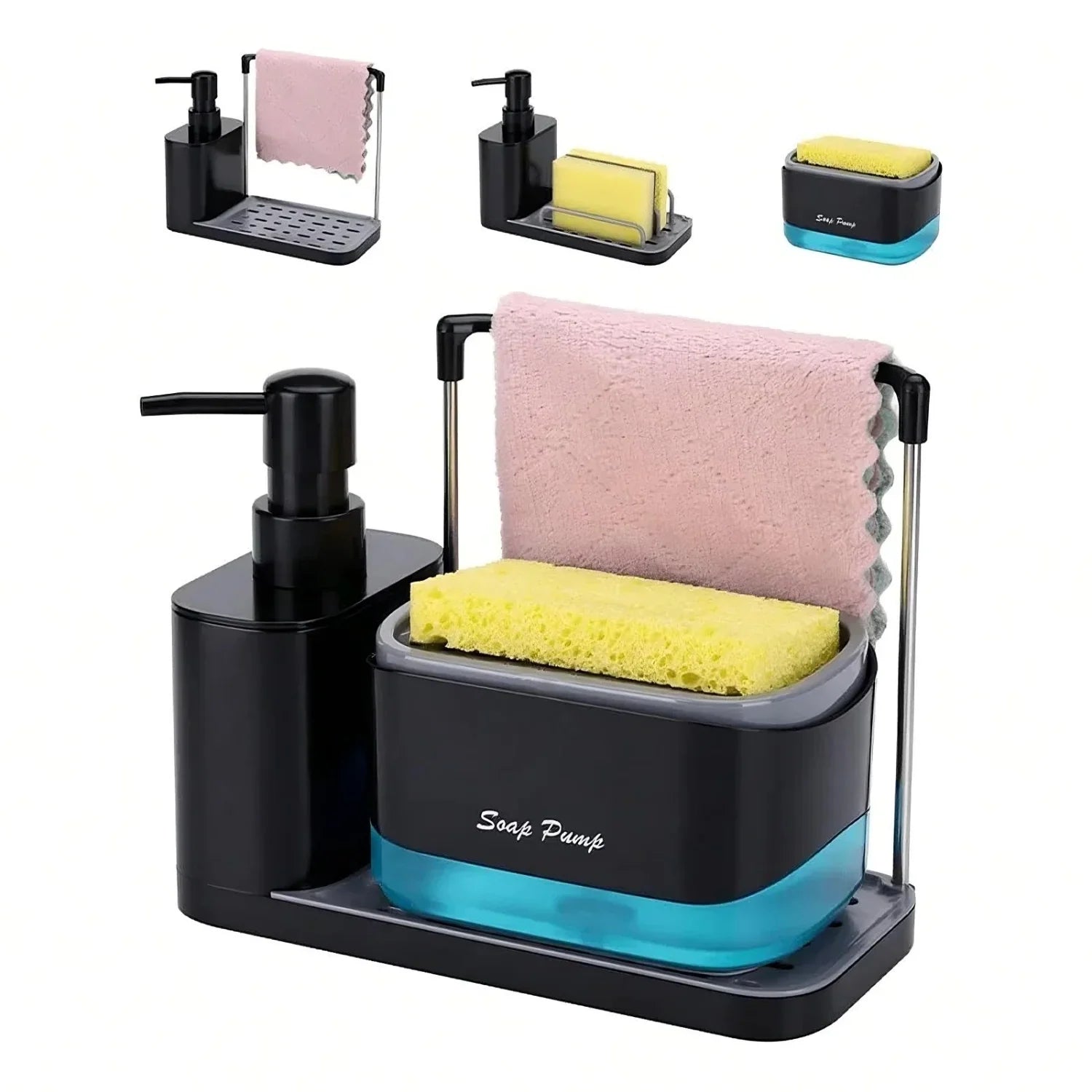 Multipurpose Hand Dish Soap Dispenser Kitchen Org - Home & Garden > Bathroom Accessories | 5-in-1 Christmas