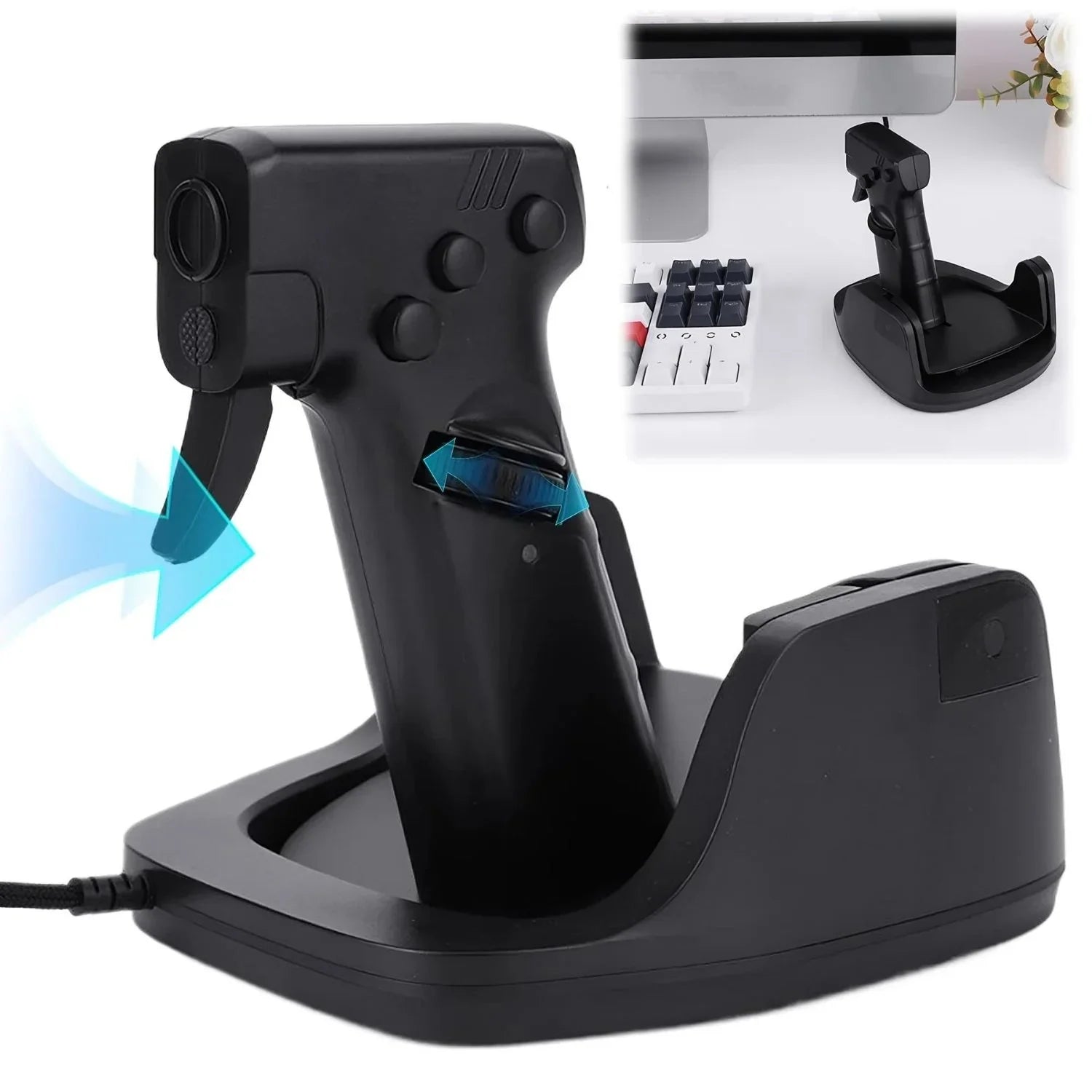 Gun Style Vertical Gaming Mouse | Adapter Converter - Electronics > Electronics Accessories > Computer Components > Input Devices > Mice & Trackballs | Bluetooth Portable