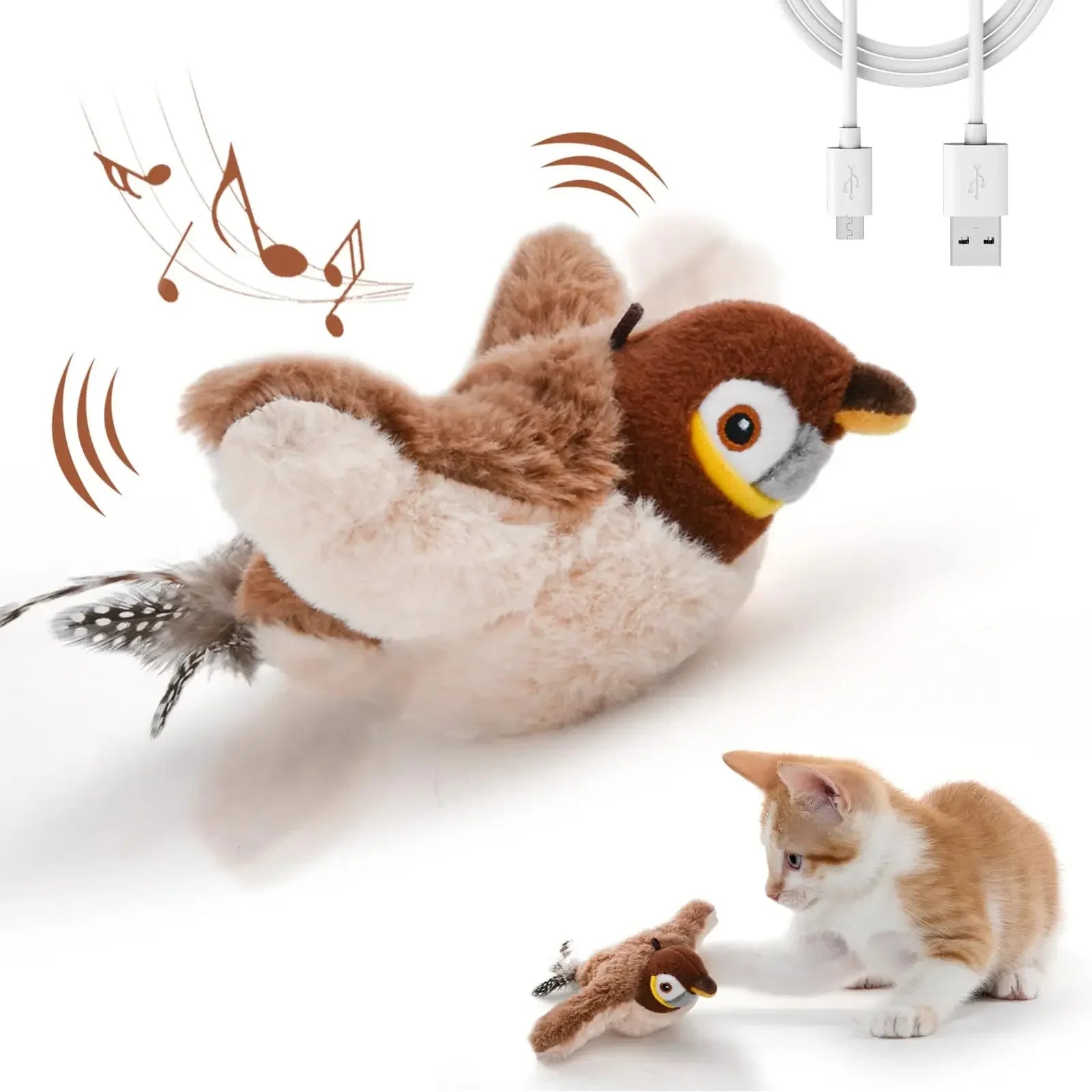 Interactive Bird Cat Toy Play Exercise | Bundle - Dog Toys