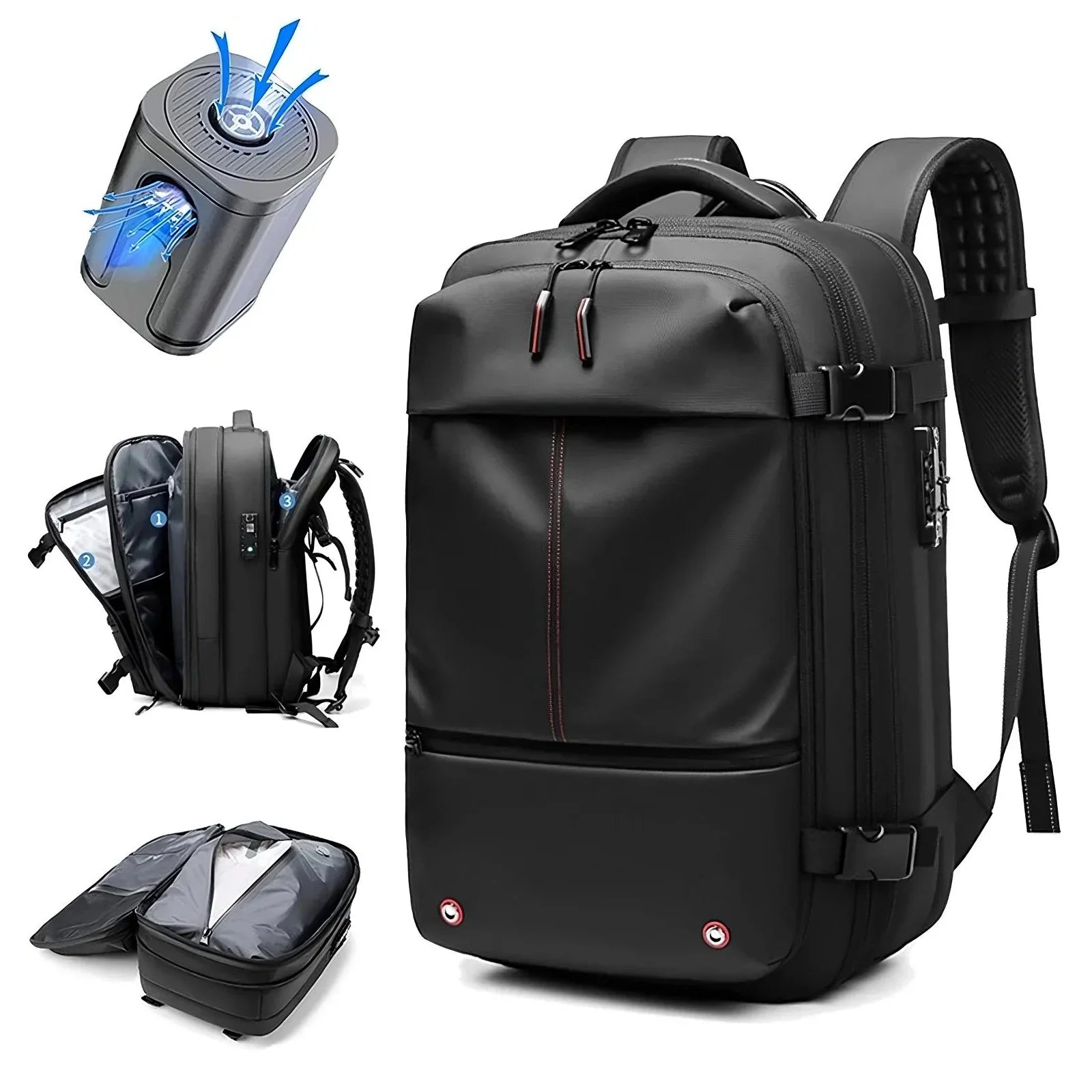 Travel Vacuum Backpack Easy Storage | Adapter - Home & Garden > Storage & Organization | Christmas Decor