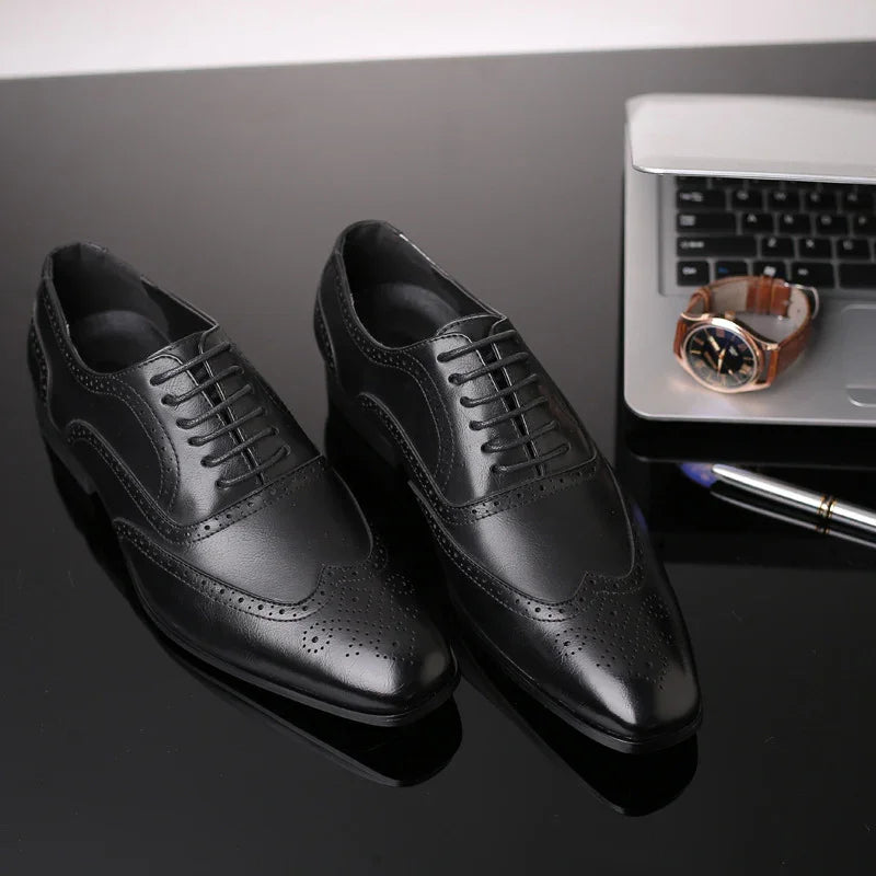 British Block Carved Business Shoes | Leather - 0 | Block British (View 2)
