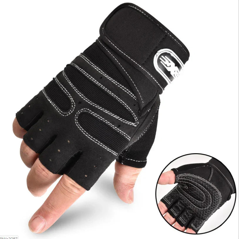 Cycling Gloves Half Finger Breathable Elastic Outdoor - Men's Clothing & Accessories | Black Cycling (View 8)