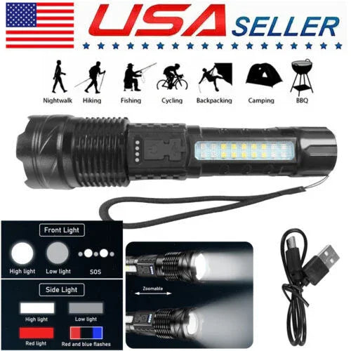 Brightest Flashlight Tactical Police Work Light Lamp - Home & Garden > Lighting | Alloy