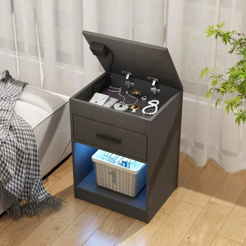 Nightstand with RFID Lock for Secure Storage