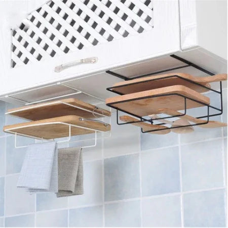 Kitchen Double Layer Towel Rack Hanging Holder Cabinets - Home & Garden > Storage & Organization | Double Kitchen