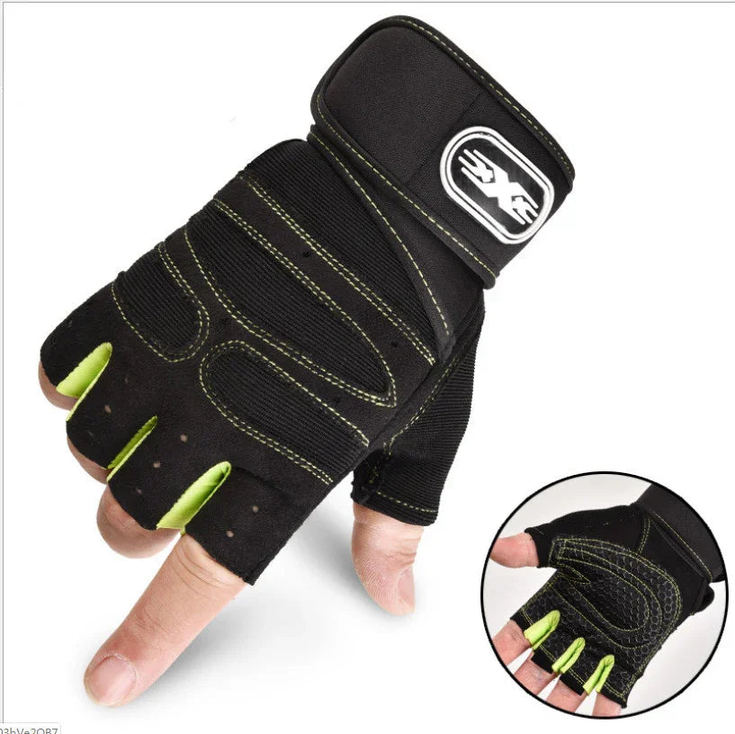 Cycling Gloves Half Finger Breathable Elastic Outdoor - Men's Clothing & Accessories | Black Cycling (View 3)