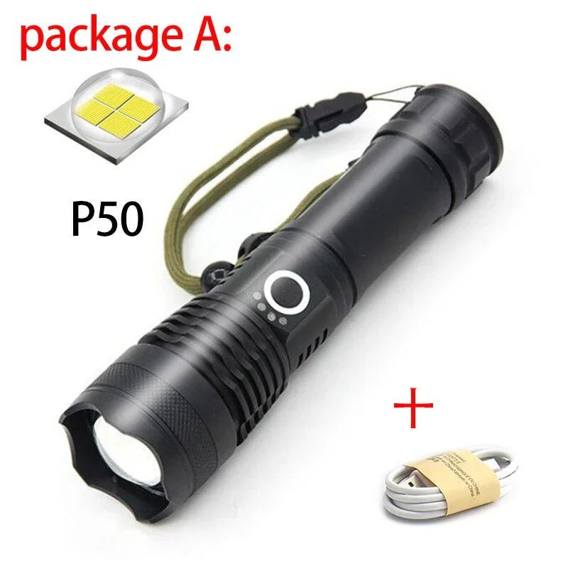 Usb Charging Zoom P50 Flashlight | Holder Adapter - Home & Garden > Lighting | Accessory Elegant (View 20)