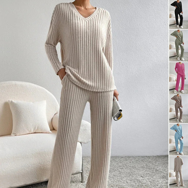 Fashion Solid Striped Suit Neck Long Sleeved Top Casual - 4 | Elegant Fashion