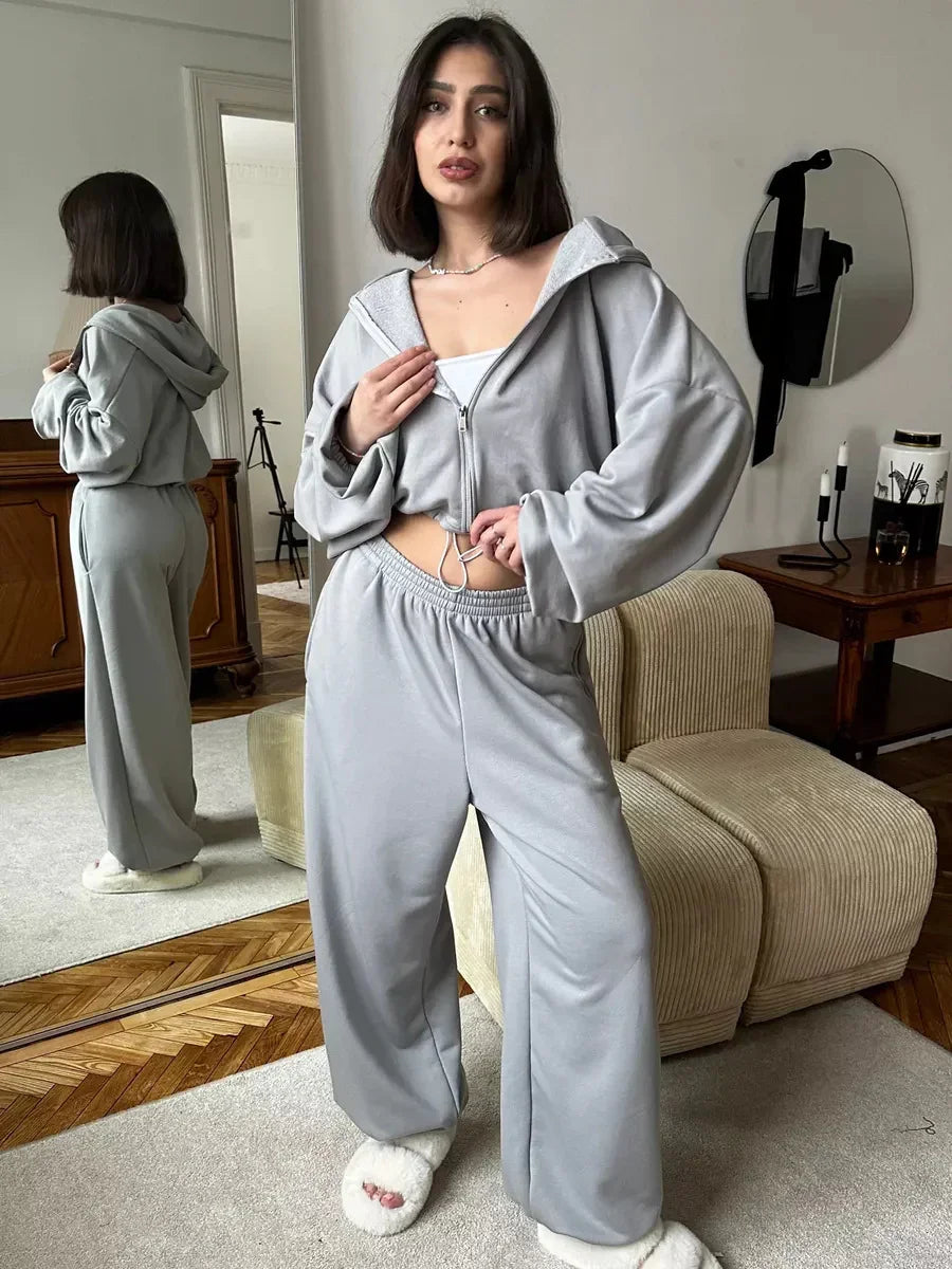 Womens Casual Solid Color Long Sleeve Zipper | Stand - 0 | Accessory Elegant (View 8)