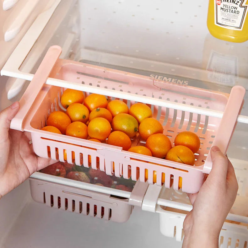 Refrigerator Storage Basket Stretchable Multifunction - Home & Garden > Storage & Organization | Candy Chocolate (View 2)