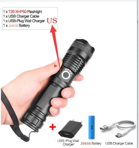Usb Charging Zoom P50 Flashlight | Holder Adapter - Home & Garden > Lighting | Accessory Elegant (View 9)