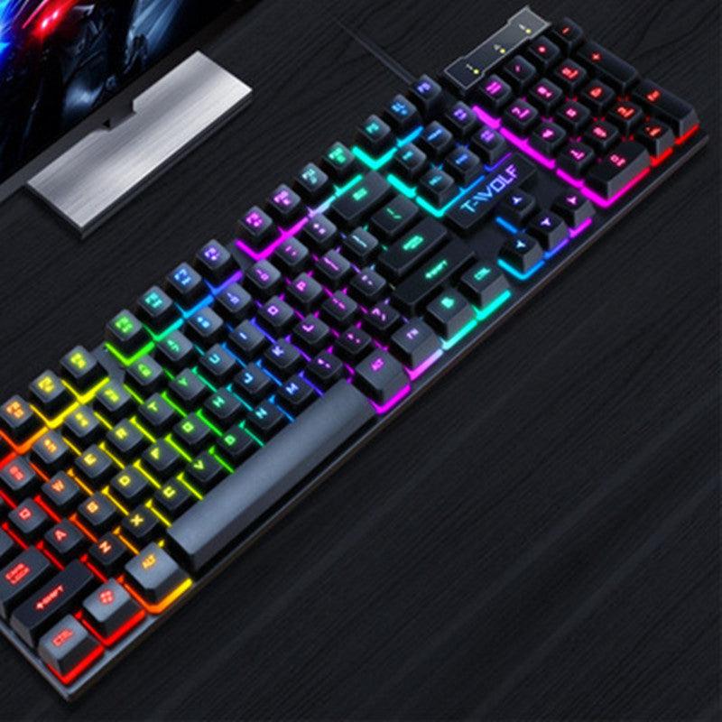 Gaming Usb Luminous Wired Keyboard Floating Manipulator - Gaming Equipment | Bluetooth Device (View 3)