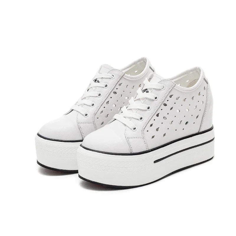 Shoes Platform Height Thick Soled Lace Up | 9cm - Home & Garden > Lighting | Platform Shoes (View 5)