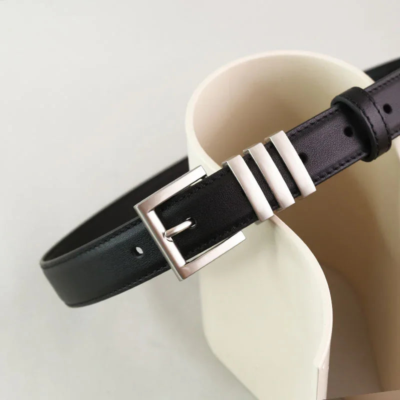 Womens First Layer Cowhide Belt | Leather Tool - Apparel & Accessories > Clothing Accessories | Black First (View 2)