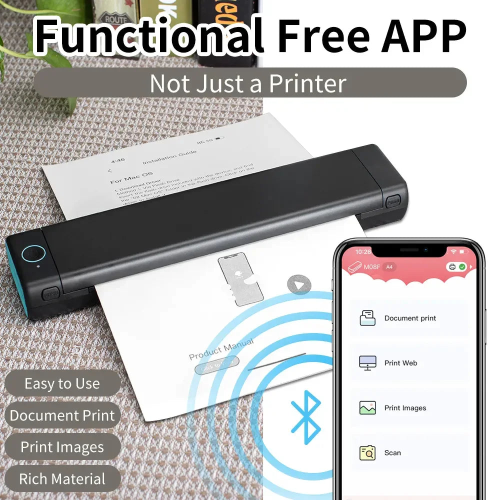 Inkless Printer Go Printing | Portable Holder - Toner & Inkjet Cartridges | Bluetooth Device (View 5)