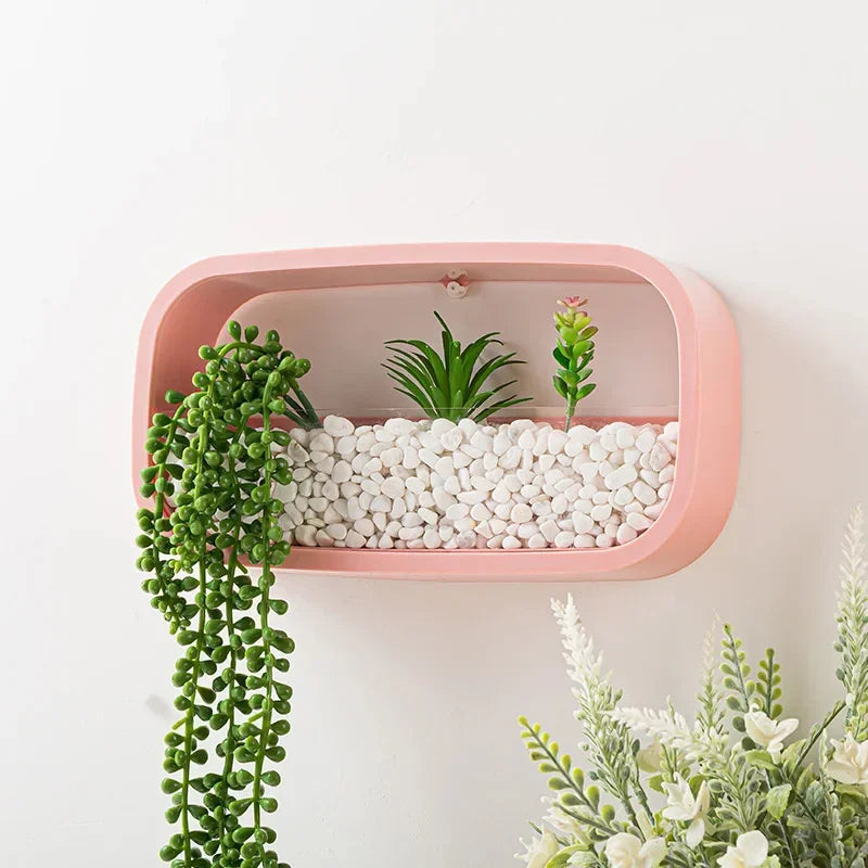 Modern Rectangle Hanging Wall Flower Vase | Charger - Electronics > Power | Christmas Decorative (View 5)