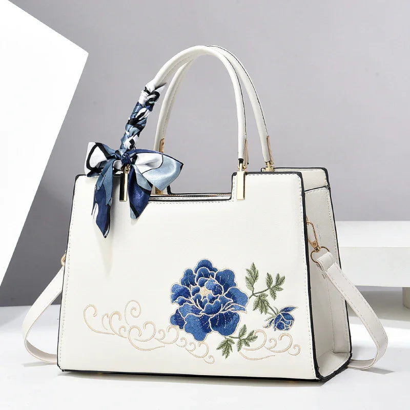 Embroidered Womens Bag Largecapacity Style | Series - Electronics > Communications > Telephony > Mobile Phone Accessories > Mobile Phone Cases | Bluetooth Embroidered