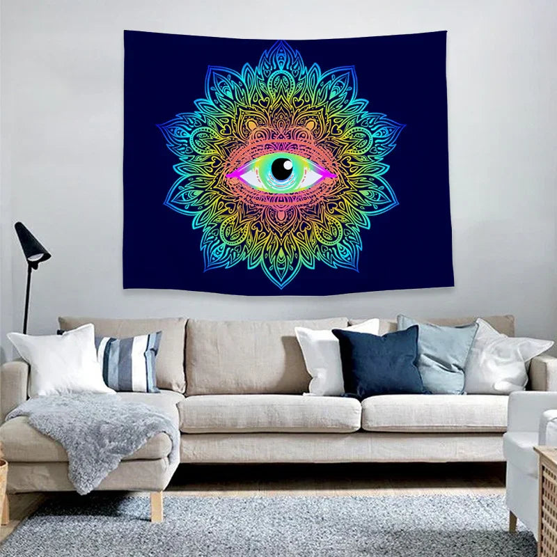 Trendy Home Decor Psychedelic Print Tapestry | Holder - Home Decor | Decor Home (View 3)