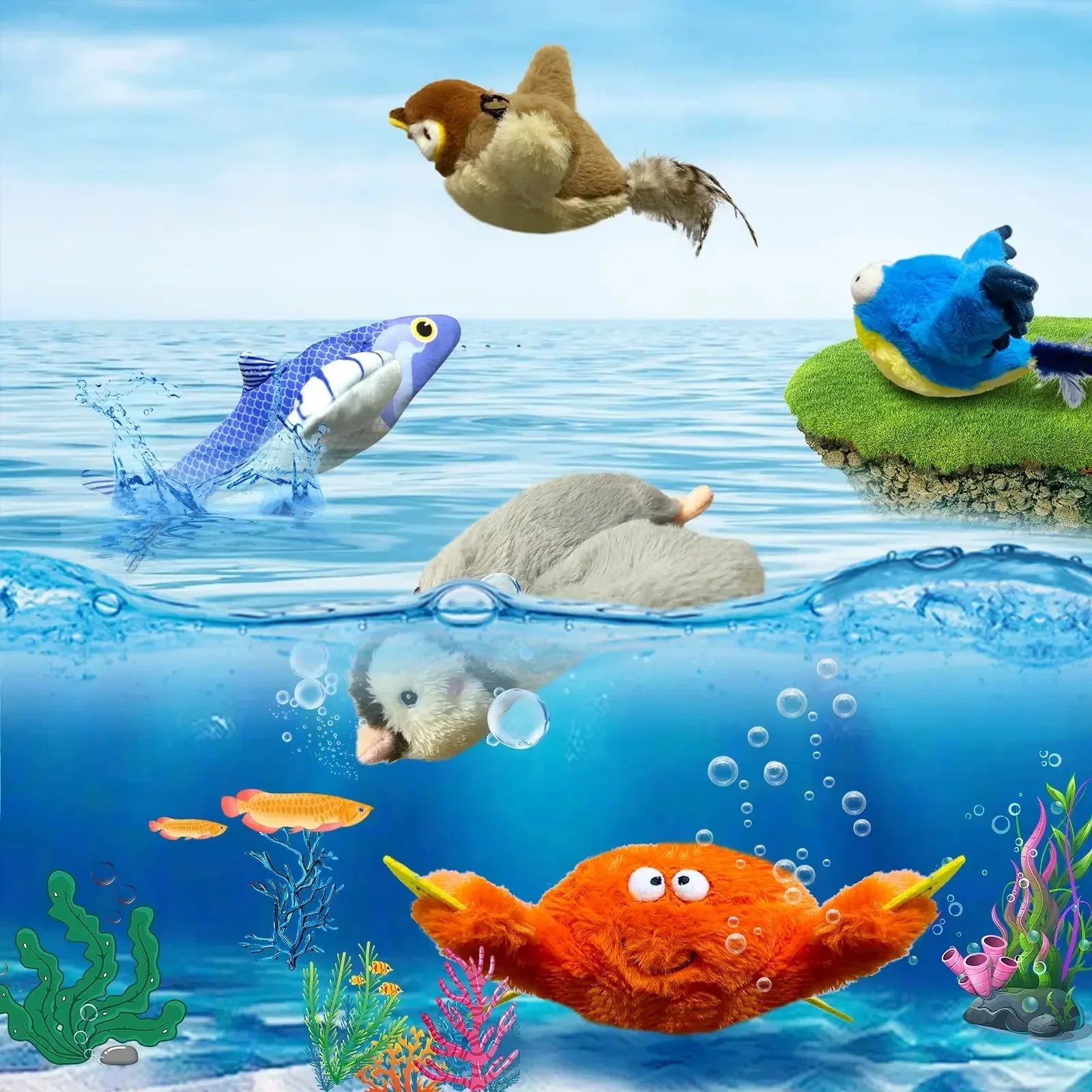 Interactive Bird Cat Toy Play Exercise | Bundle - Dog Toys (View 6)