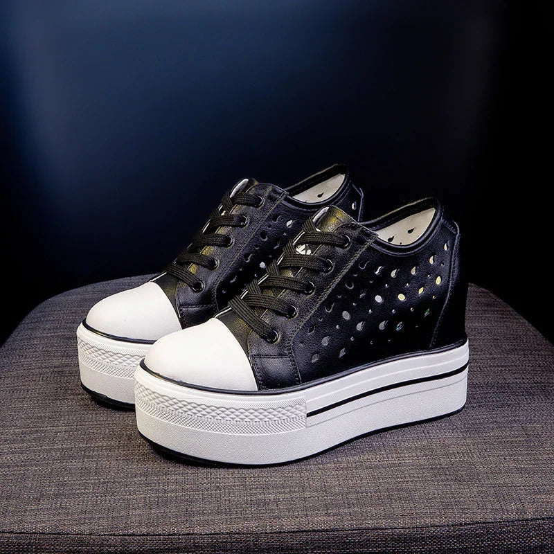 Shoes Platform Height Thick Soled Lace Up | 9cm - Home & Garden > Lighting | Platform Shoes (View 3)