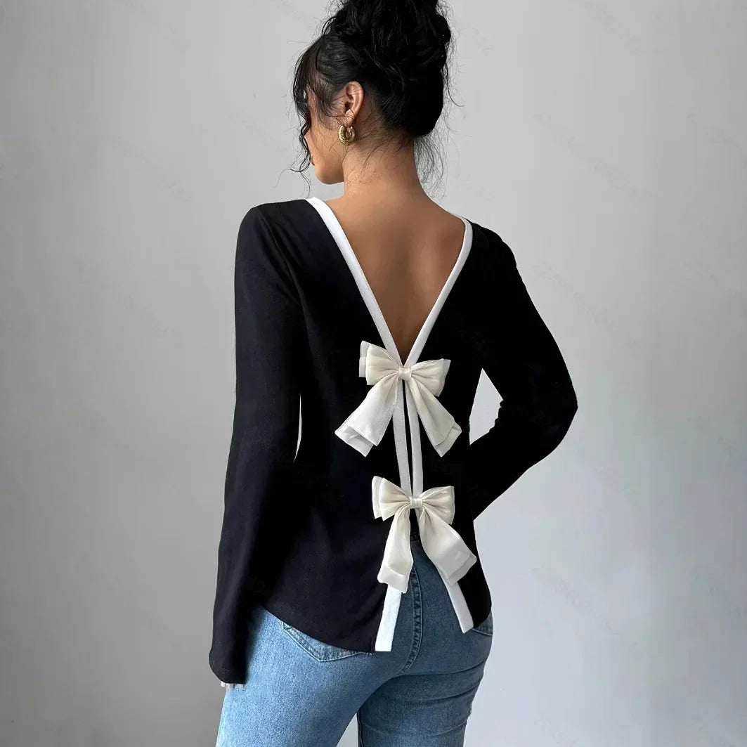 Womens Trendy Round Neck Two Piece Illusionknit Shirt - 0 | Elegant Fashion (View 2)