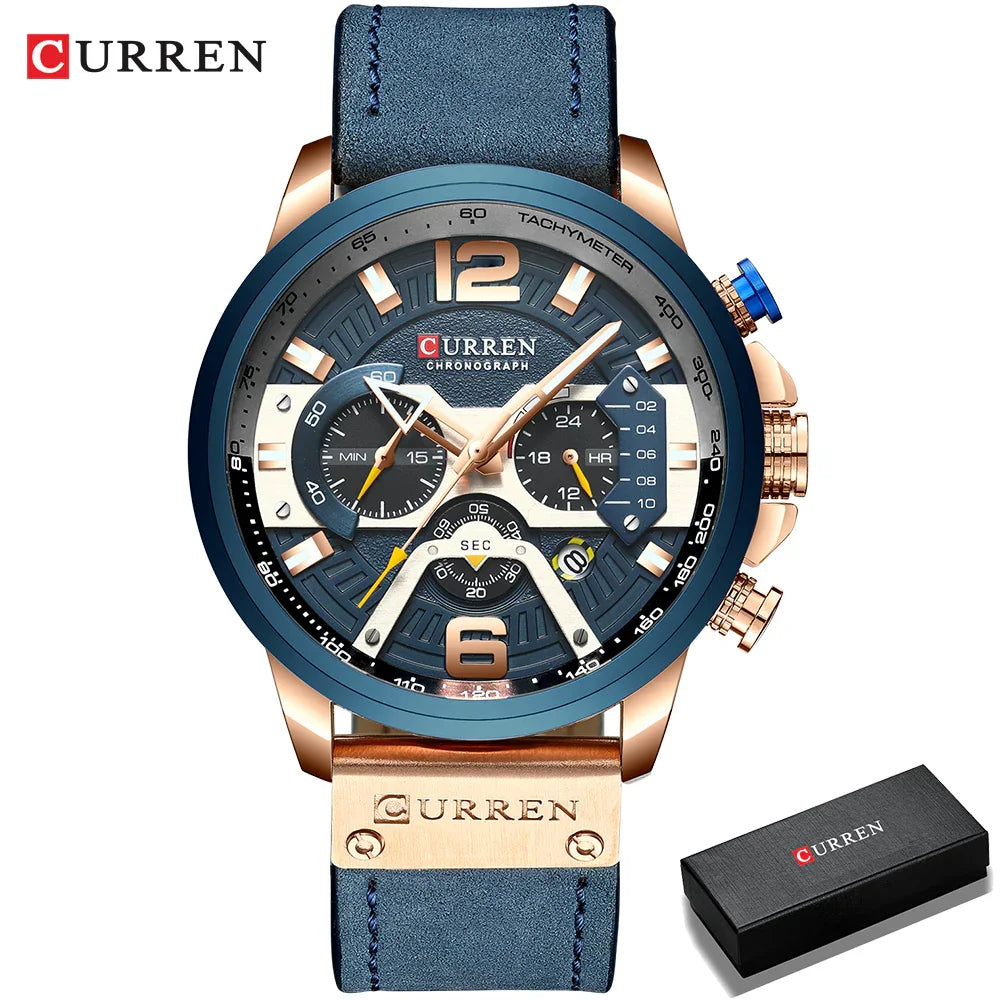 Curren Mens Watch Chronograph Box | Bundle Series - Japanese Black Formal Wear | Curren Elegant (View 7)