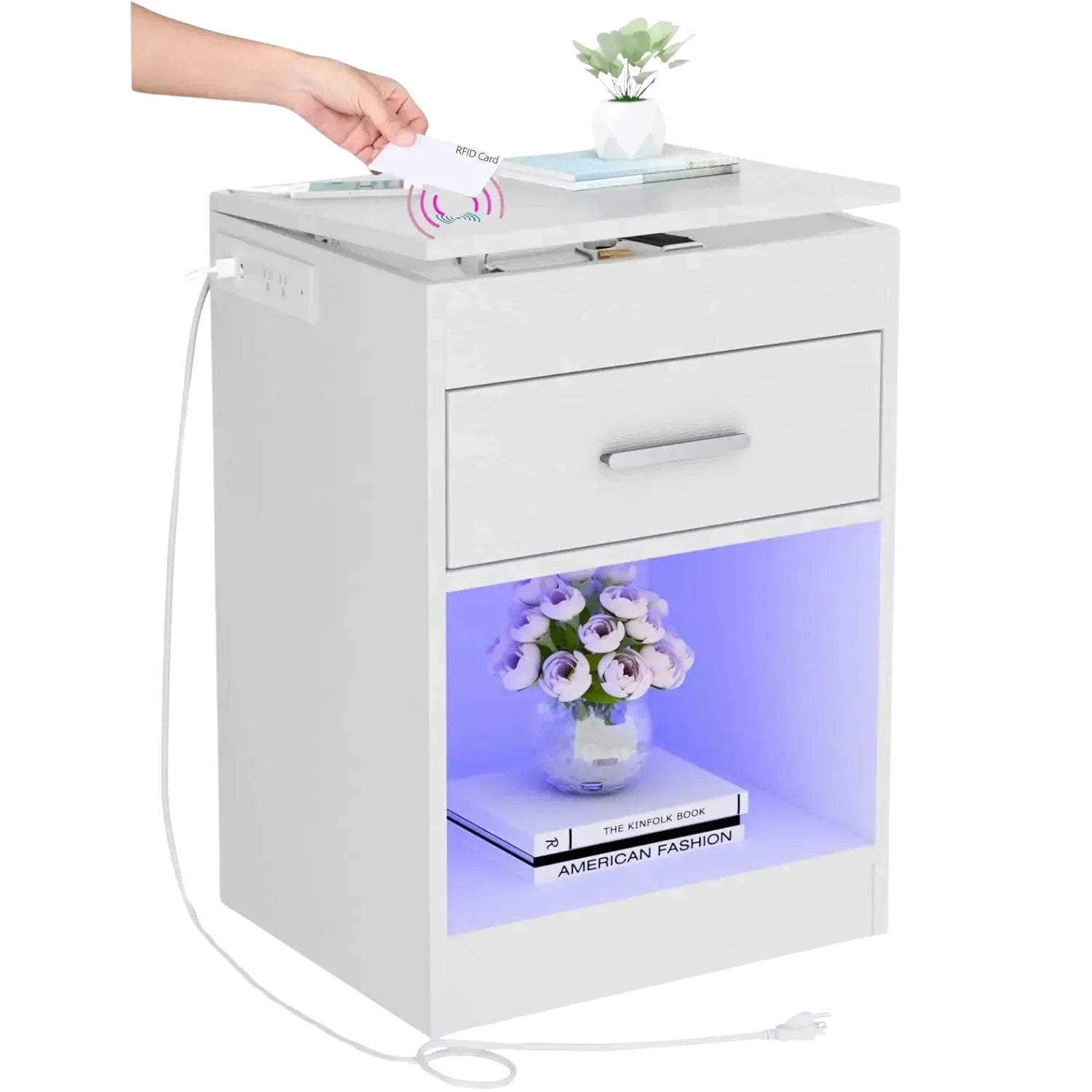 Nightstand Rfid Lock Secure Storage | Organizer - Home & Garden > Storage & Organization | Bluetooth Smart (View 7)