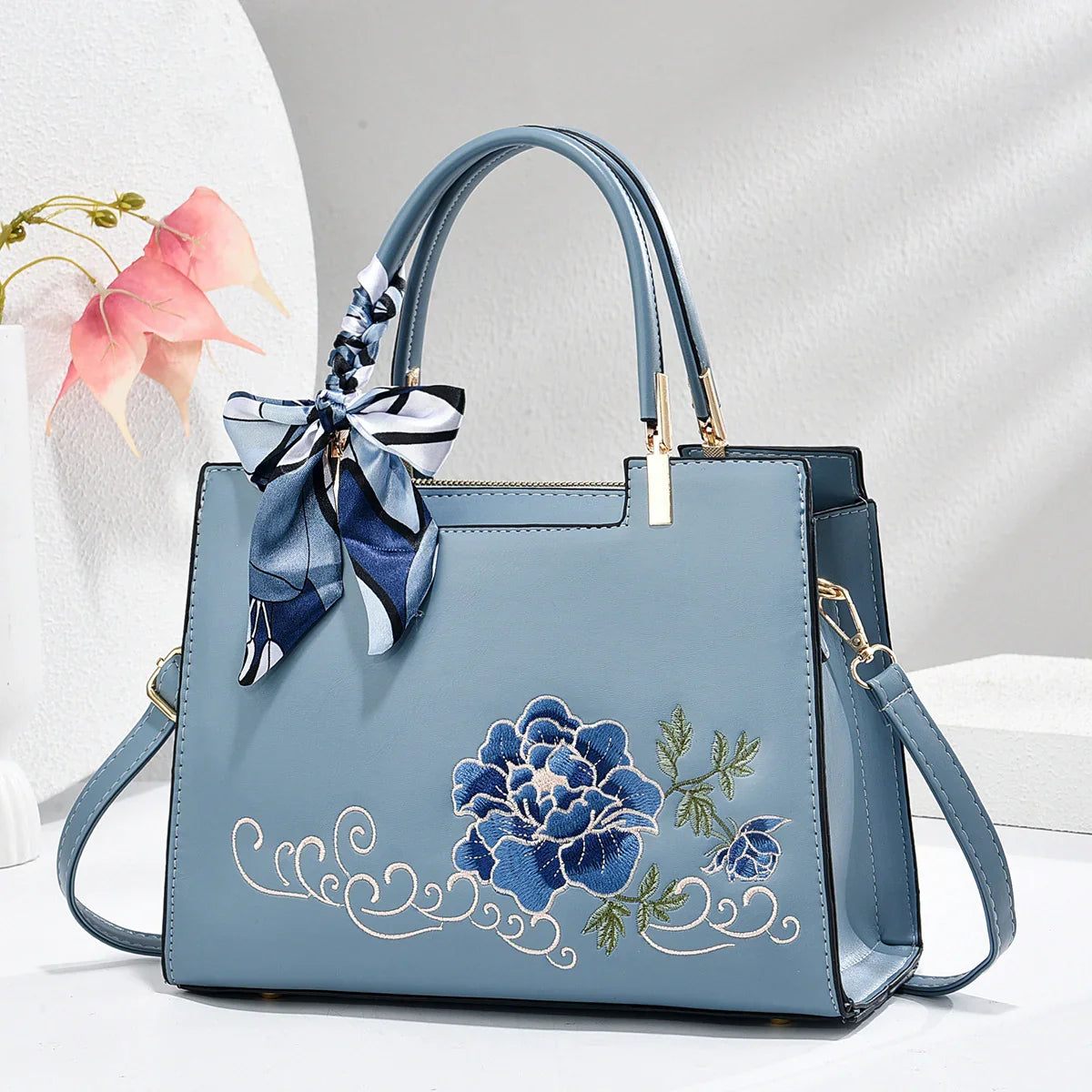 Embroidered Womens Bag Largecapacity Style | Series - Electronics > Communications > Telephony > Mobile Phone Accessories > Mobile Phone Cases | Bluetooth Embroidered (View 3)