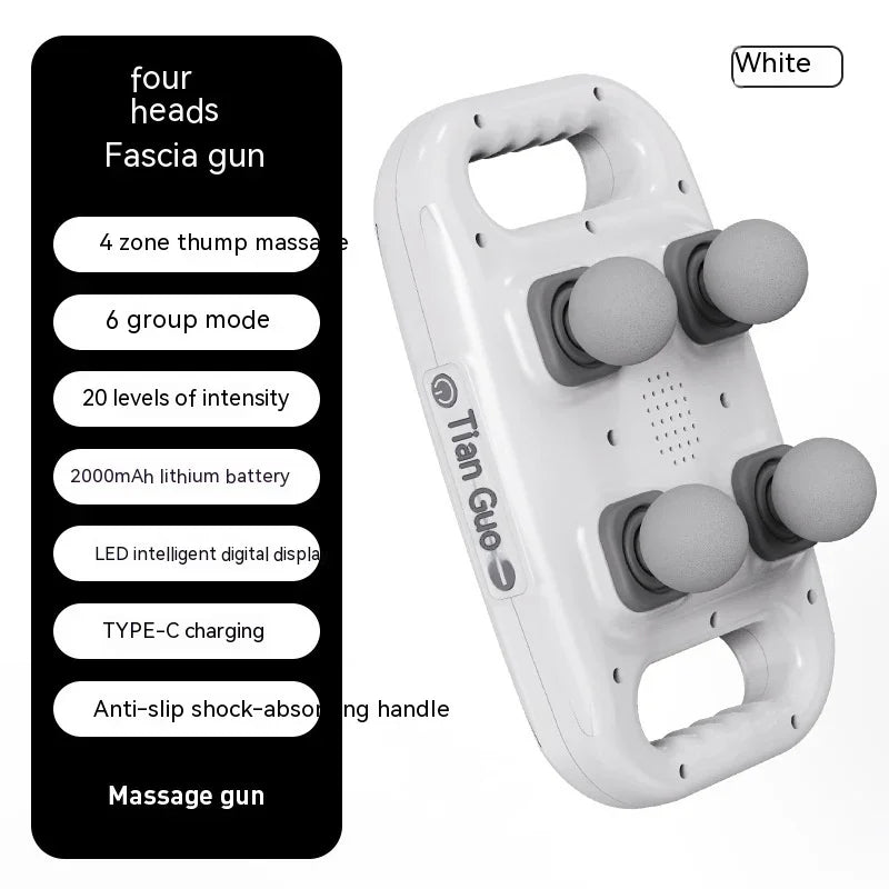 Four Head Massage Gun Massagehigh Frequency Muscle - Health & Beauty > Personal Care | Massage Massager (View 2)