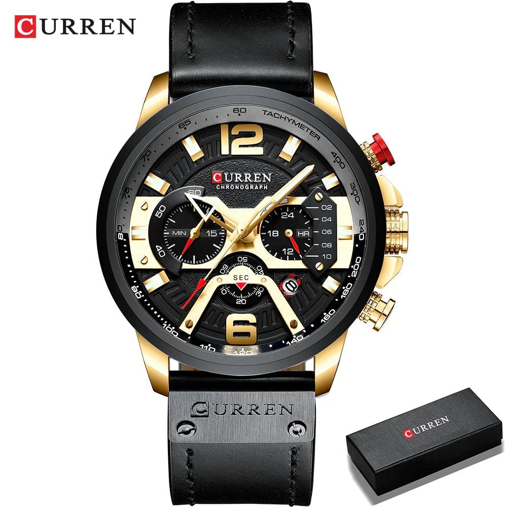Curren Mens Watch Chronograph Box | Bundle Series - Japanese Black Formal Wear | Curren Elegant (View 8)