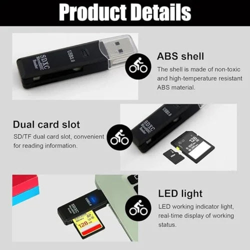 Usb Memory Card Reader Micro Sd Sdhc Sdxc Mobile Flash - Home & Garden > Lighting (View 2)