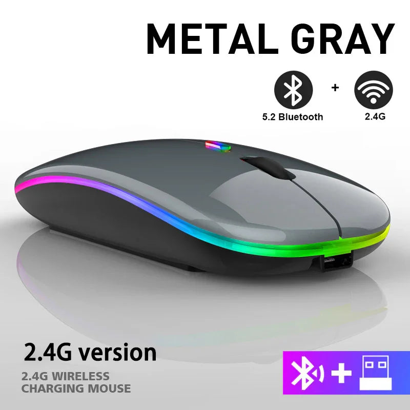 Mouse Bluetooth | Wireless Rechargeable Rgb Converter - Gaming Pads | Bluetooth Smart (View 9)