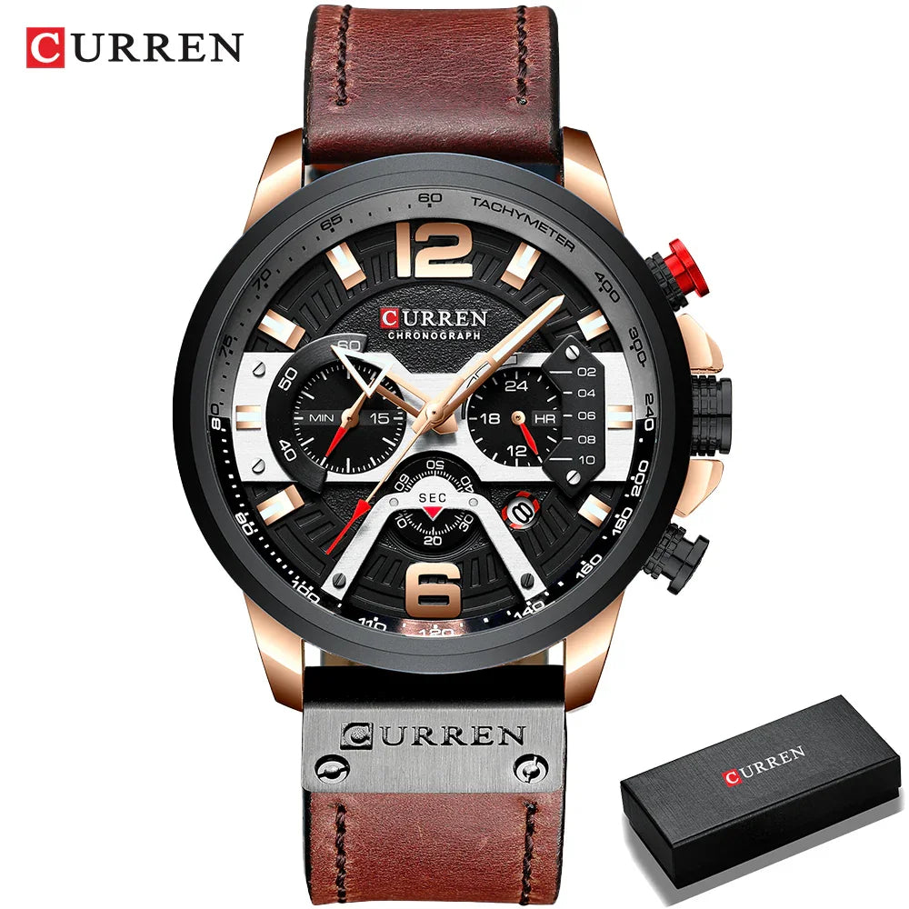 Curren Mens Watch Chronograph Box | Bundle Series - Japanese Black Formal Wear | Curren Elegant (View 9)