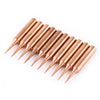 10Pcs Pure Copper Low Temperature Soldering Iron Solder Tips Station Tool 900M-T-I