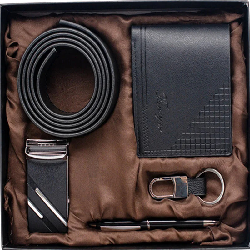 Practical Mens Tiandigai Gift Set Belt Wallet - Apparel & Accessories > Clothing Accessories | Black Practical (View 2)
