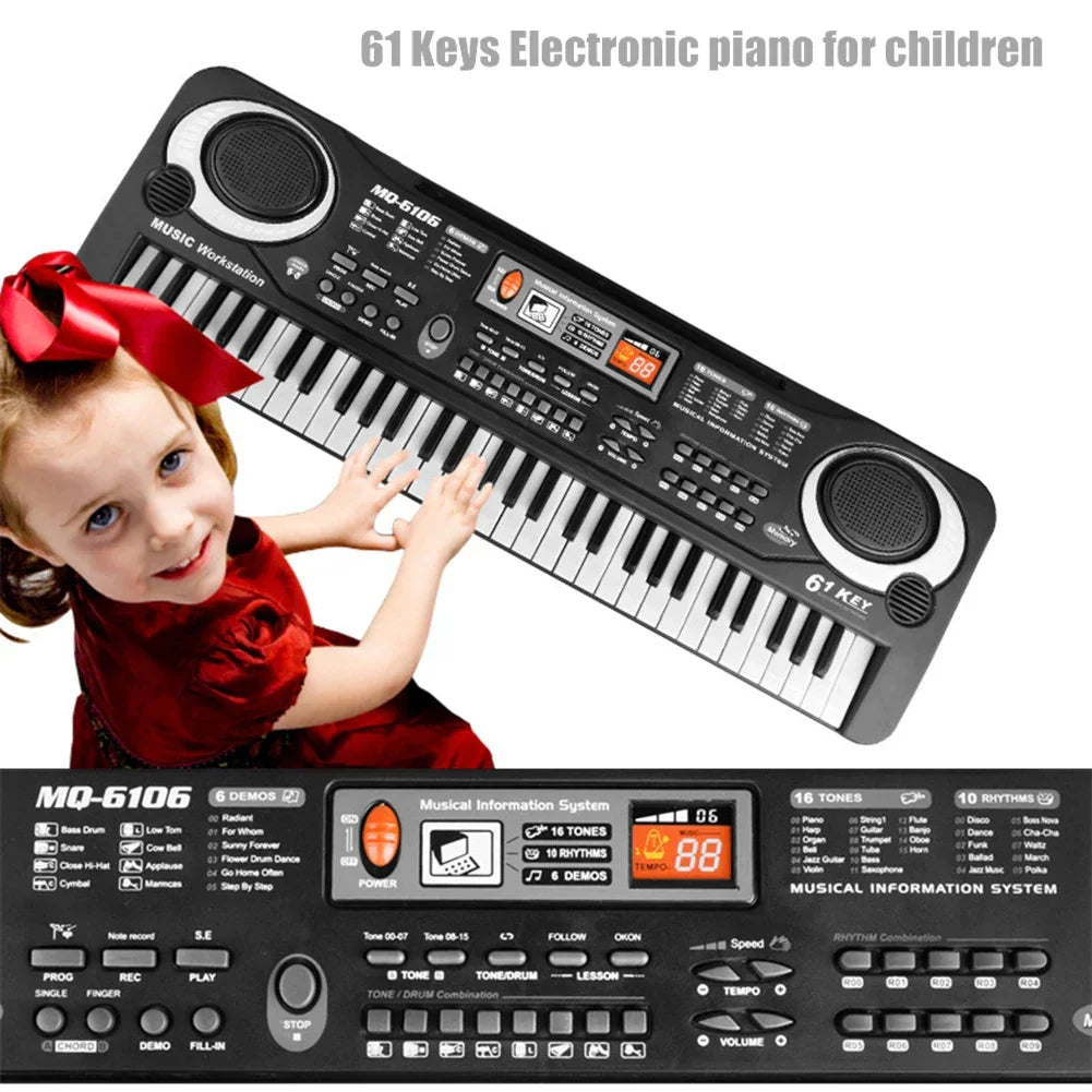 Kids Electronic Piano Keyboard Keys Organ Microphone - Dog Toys | Electronic Kids (View 11)