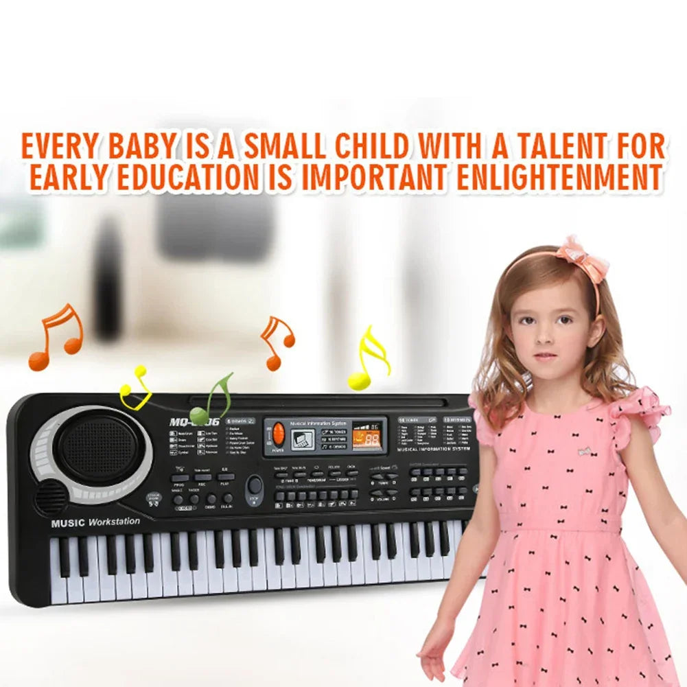 Kids Electronic Piano Keyboard Keys Organ Microphone - Dog Toys | Electronic Kids (View 3)