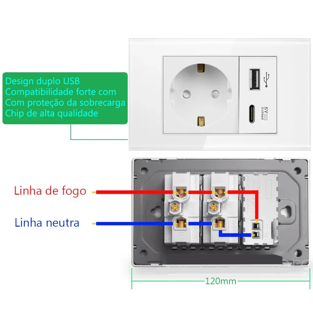 Eu Germany Plug Socket Power Pressure Switch Wall - Uncategorized | Christmas Decorative (View 4)