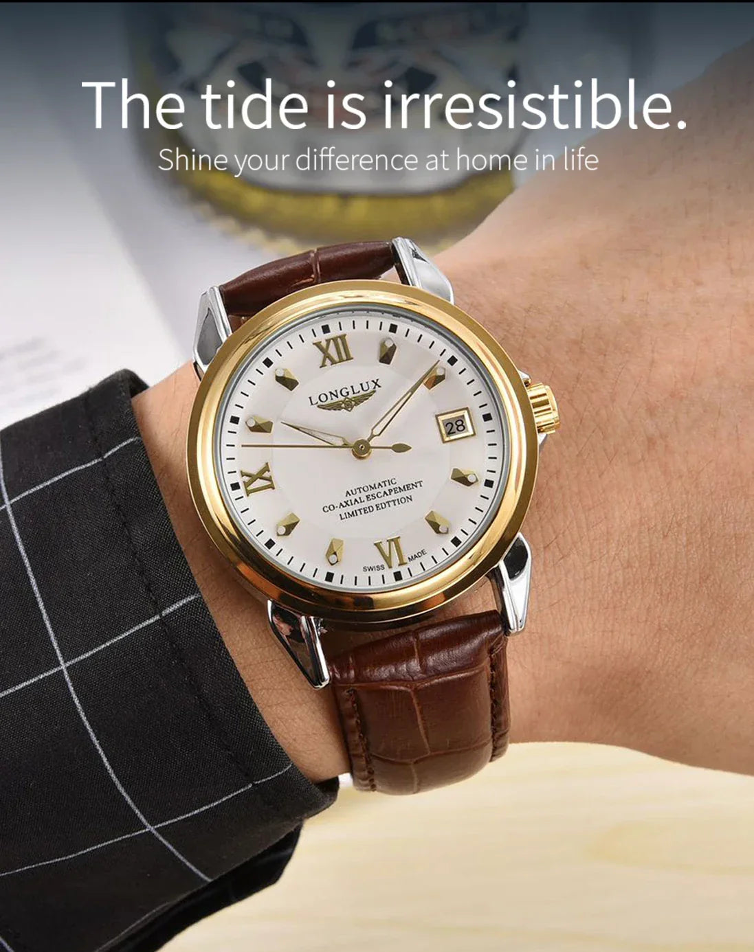 Longlux Automatic Man Watch Business Leisure | Holder - Apparel & Accessories > Jewelry > Watches | Automatic Elegant (View 10)